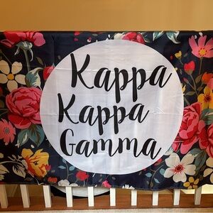 Kappa Kappa Gamma Flag Wall Hanging